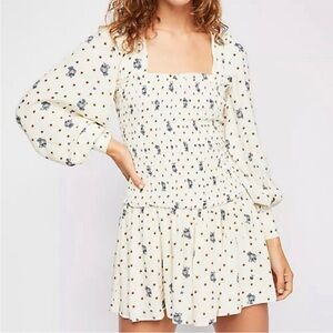 FREE PEOPLE Two Faces Floral Printed Mini Dress Size M